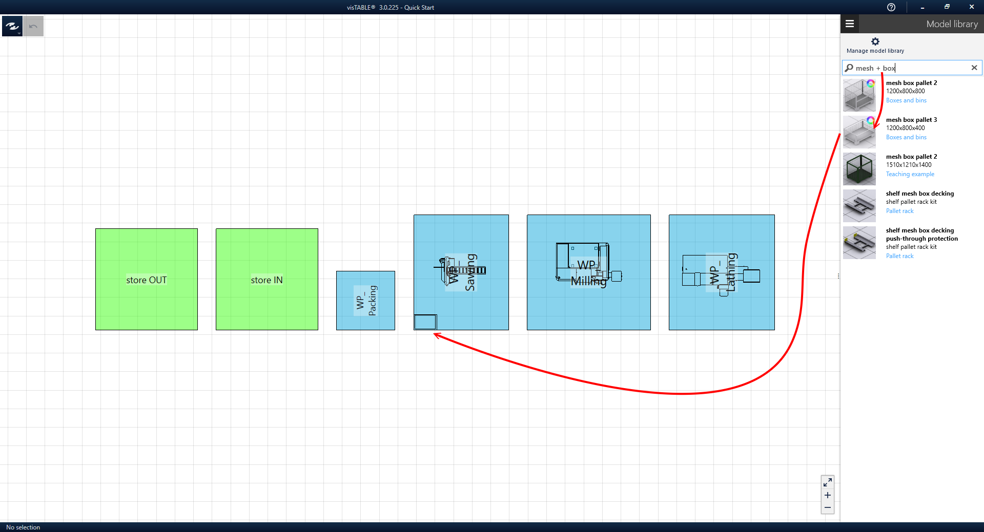 Place mesh box container