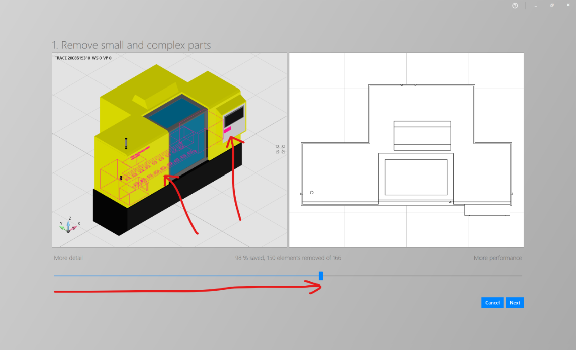 Simplify model step 1