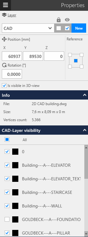CAD properties